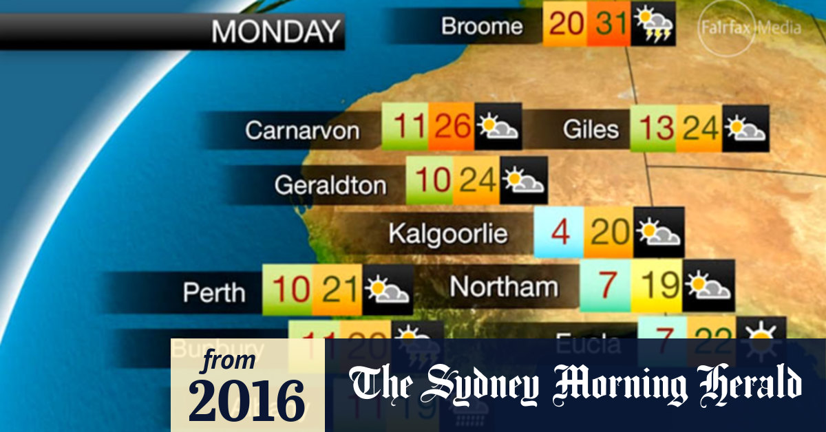 Video WA Weather forecast